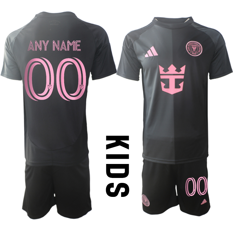 Youth 2025-2026 Club Inter Milan CF away Black customized Soccer Jersey->customized soccer jersey->Custom Jersey